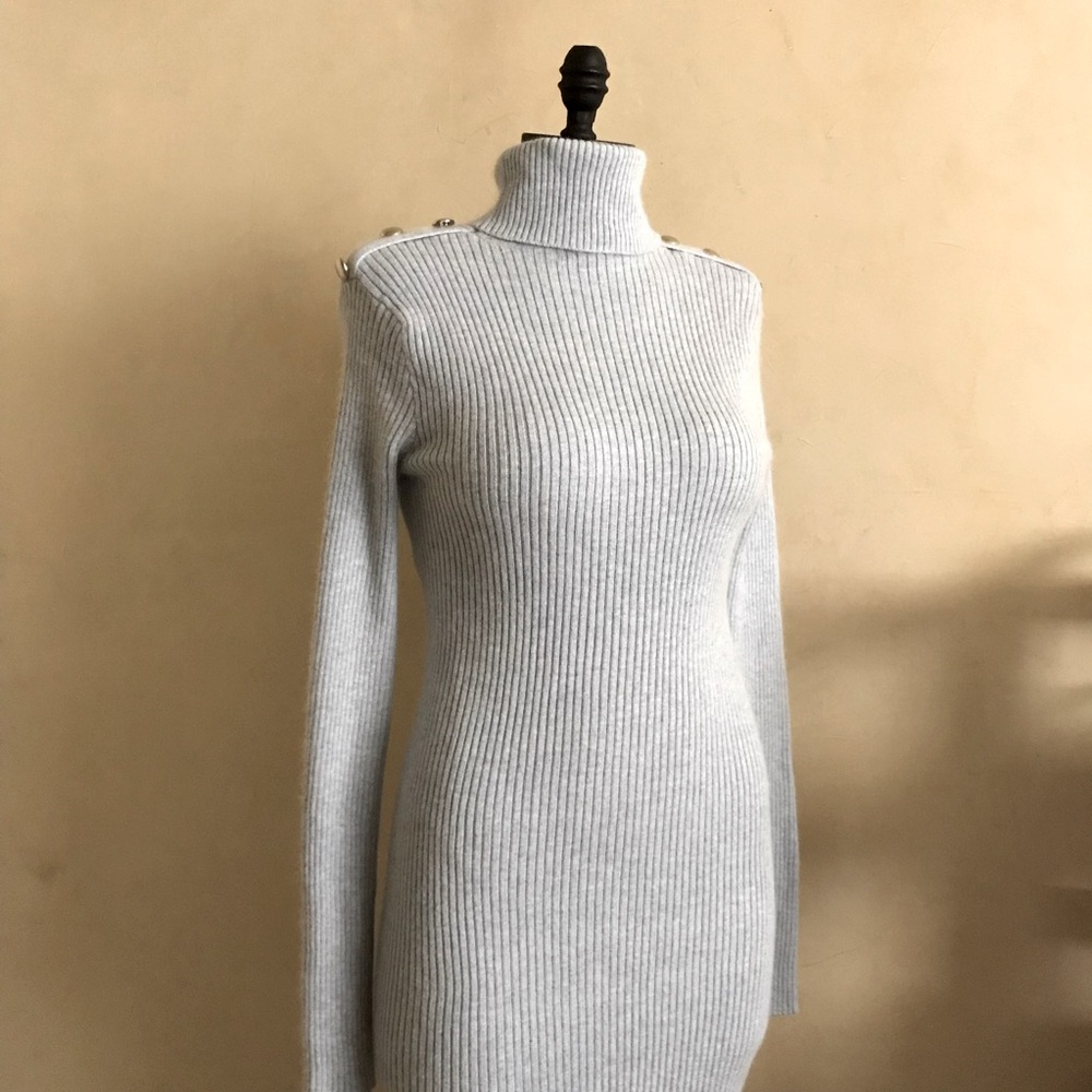 Blue Angora Knit Maxi Dress NWOT